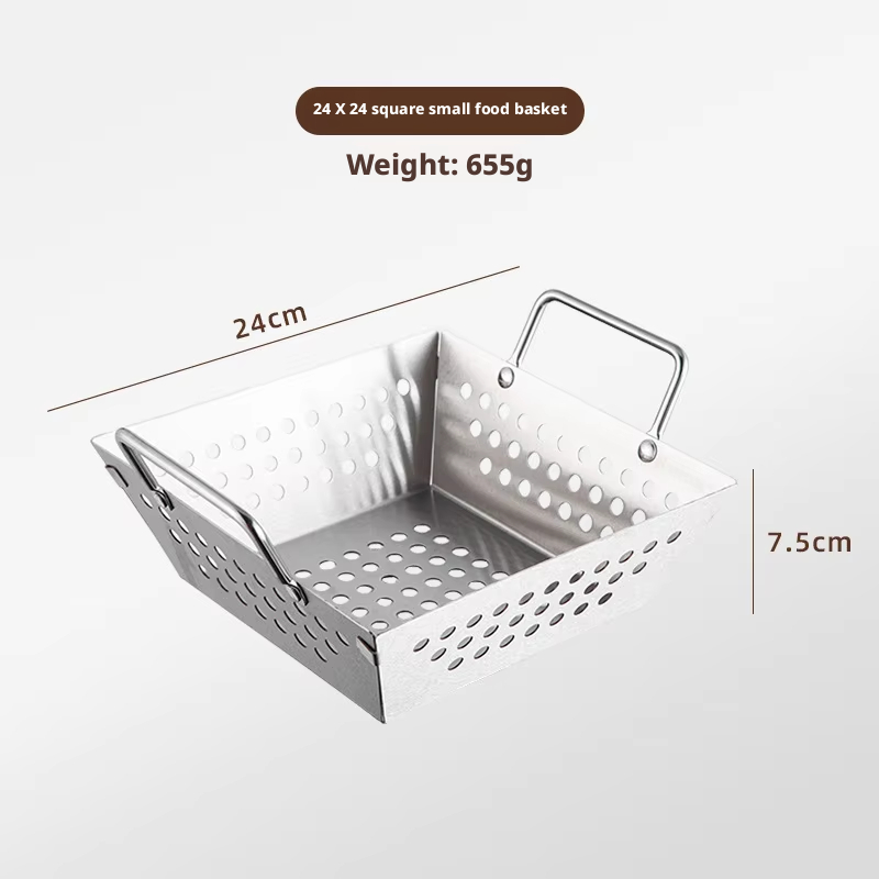 24*24cm fruit basket-silver