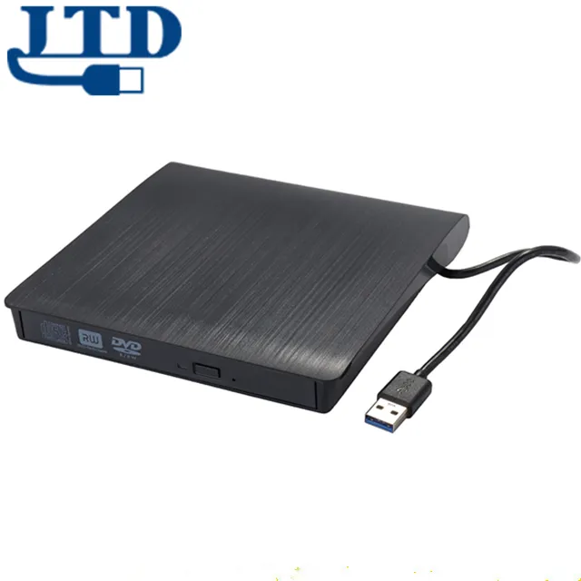 Внешний CD-привод USB 3,0, портативный привод CD/DVD +/-RW, тонкий DVD/CD ROM, записывающее устройство, горелка, Совместимость с ноутбуком, настольным ПК, Windows