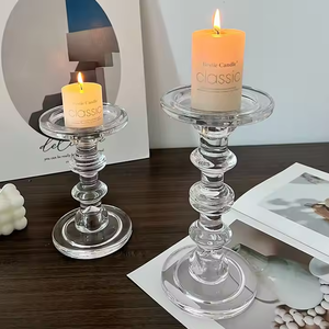 Bán Buôn Tre Hình Dạng Dày Trụ Cột Nến Thủy Tinh Đứng Nến Chủ Sở Hữu Thân Cây Dài Thủy Tinh Nến Cho Đám Cưới Trang Trí - Product Image 4