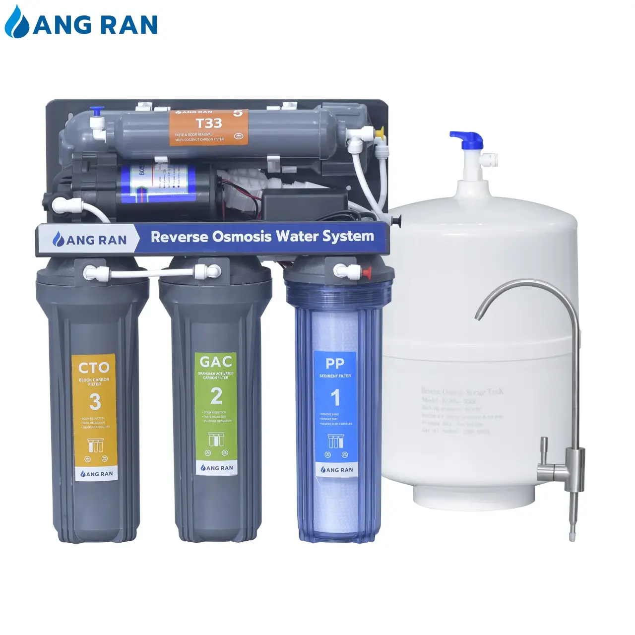 APEC 5 stages gray color home RO purifier water filter system