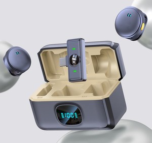 Một Hai Dài Phạm Vi Ngoài Trời Magnetic Không Dây Lavalier <span class=keywords><strong>Microphone</strong></span> Với Kỹ Thuật Số Pin Hiển Thị Ngăn Loại C Kết Nối - Product Image 2