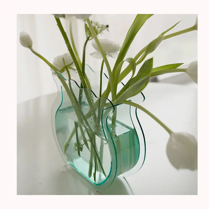 Acryl transparente Glasvase Blumentopf Home Room Decor Wohnzimmer Dekoration Blumen Nordic Hydro ponics Vase