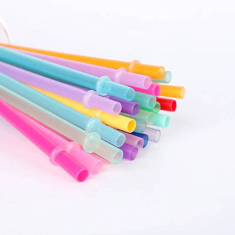 Pajita de plástico de color Atops, Pajita flexible para beber, Pajita reutilizable para beber para fiesta