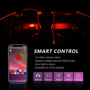 Neon Led şerit 6 in 1 APP kontrol kamyon özel esnek Led ışıkları araba iç kovalayan araba ortam işığı için 6 in 1 - Product Image 2