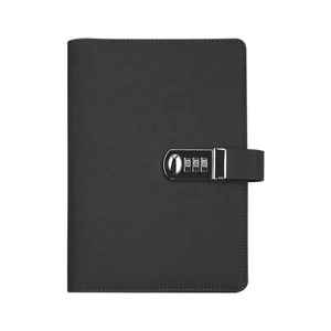 Cuaderno de cuero Pu con bloqueo de contraseña, Bloc de notas inteligente, A5, regalo de negocios, con batería externa, organizador de 8000mah - Product Image 5