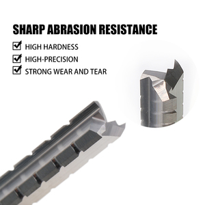 HOZLY 3Flutes เครื่องตัดกัดตรงสําหรับไม้ CNC Router บิตทังสเตนเหล็กเครื่องตัดไม้เอ็นมิลล์ - Product Image 2