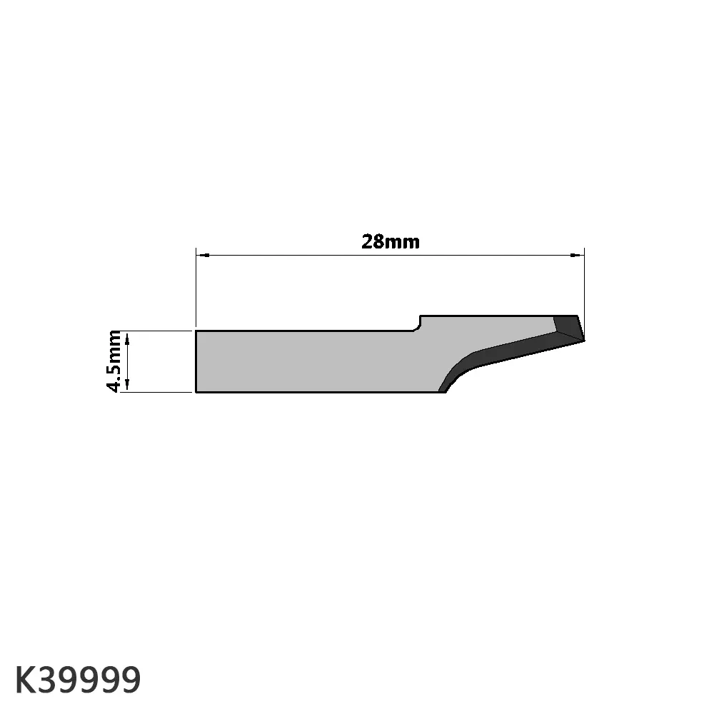 Cuchillo de corte de cuero para máquina cortadora ATOM, carburo de tungsteno YG10, 01039999