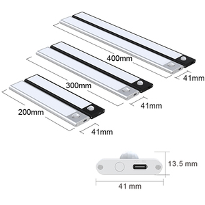 Luz LED moderna de 5V para debajo del gabinete con función de memoria, Sensor de movimiento adhesivo, temperatura de Color de 6000K, armario de cocina, escalera