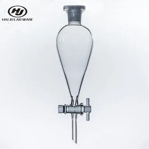 HAIJU 50-2000ml de vidrio transparente separar embudos para uso en laboratorio.