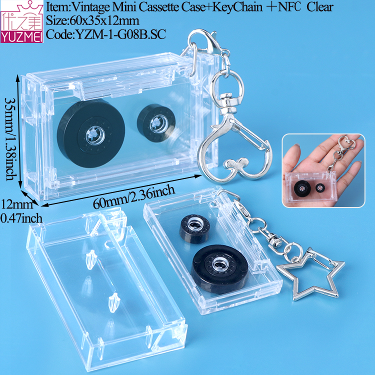 G08B Mini Cassette Case Clear With NFC