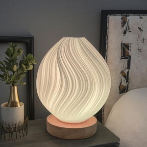 Solid Wood Scandinavian <strong>Style</strong> <strong>Small</strong> Table <strong>Lamp</strong> 16-Color Remote Control High-End Bedroom Romantic LED Night Light Creative - Product Image 1