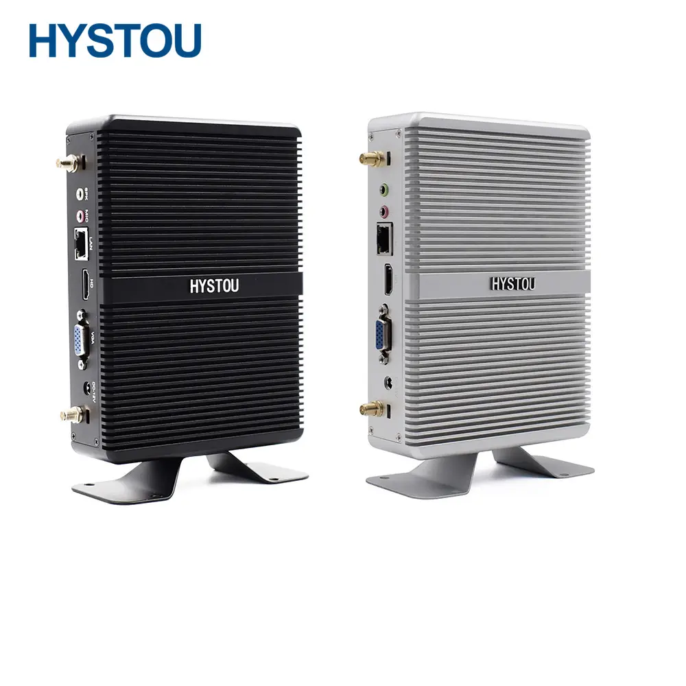 HYSTOU คอมพิวเตอร์ราคาถูก Core I3 7167U I5 7267U HD VGA โฮมเธียเตอร์ USB 1000M Lan Windows10 Linux HTPC Fanless คอมพิวเตอร์มินิพีซี