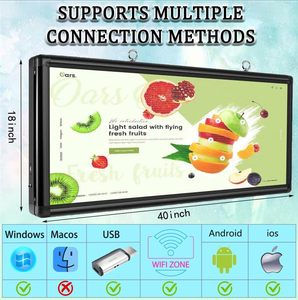 Display a LED programmabile a colori per esterni ad alta risoluzione P5 impermeabile per Display a scorrimento aziendale - Product Image 2
