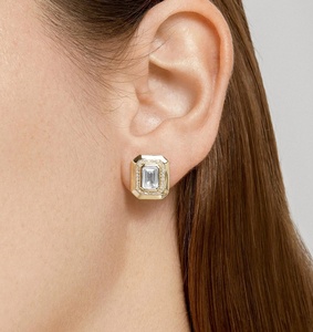 Milskye grosir perhiasan 18k berlapis emas 925 perak murni kuning emas topaz Berlian bisa menemukan anting-anting - Product Image 2