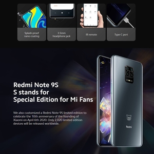 工厂价格Redmi Note 9S 6gb 128gb 6.67英寸官方版智能手机 - Product Image 3