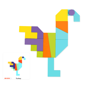 Creative Wooden <strong>Building</strong> <strong>Block</strong> Sets Toy Game for Kids Color <strong>Patterned</strong> Educational Toy