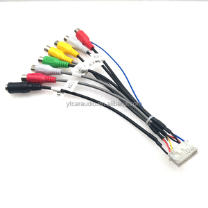 Android收音机立体声RCA输出电线Aux-in低音炮麦克风适配器20Pin通用电缆 - Product Image 3