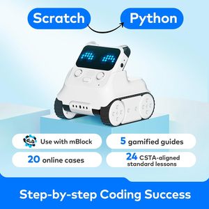 Makeblock Codey Rocky Interactive Emo Robot、子供向けコーディング8〜12、STEMおもちゃはスクラッチPythonプログラミングをサポート - Product Image 3