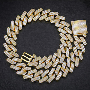 Hip Hop Cuban Link <strong>Chain</strong> 30 MM Gold Plated Men Ice Out Zircon Necklace Cuban <strong>Chain</strong> - Product Image 3