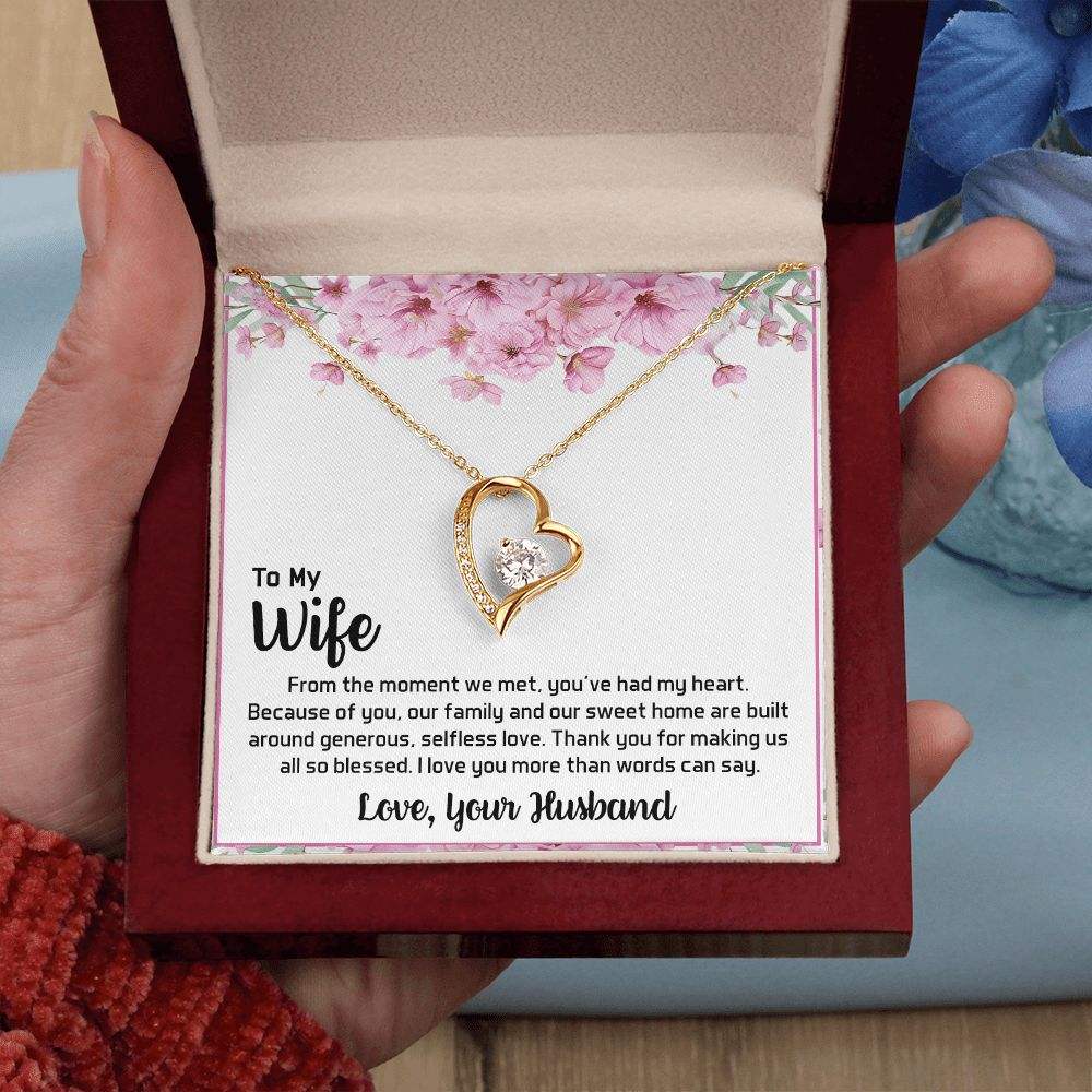 Gold Necklace + Card Gift Box LED