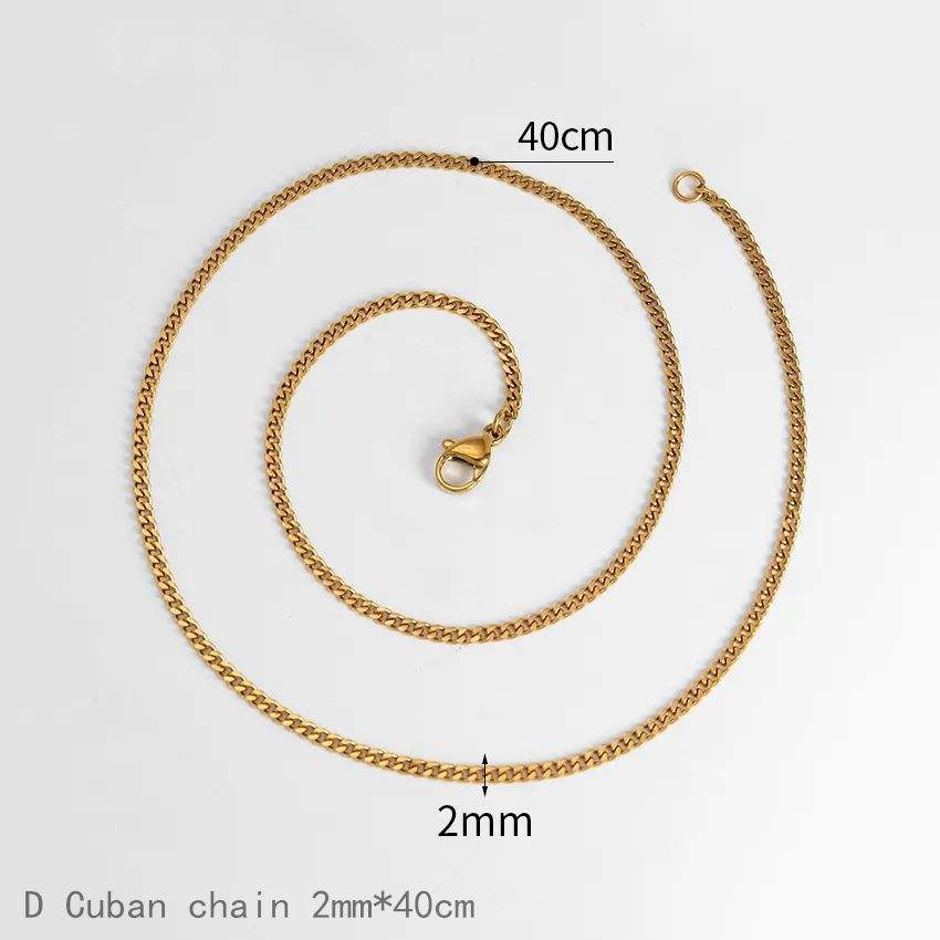 D Chaîne cubaine 2mm40cm