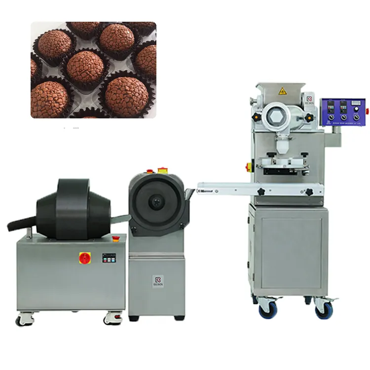Brigaderio making machine linea di produzione di palline di energia al cioccolato creatore automatico di palline di tartufo con arrotondatrice e macchina di rivestimento
