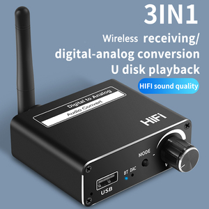 High Quality Digital <strong>to</strong> Analog <strong>Audio</strong> Converter 3 in 1 Wireless Receiver 5.0 Supports USB Playback AUX Adapter - Product Image 2