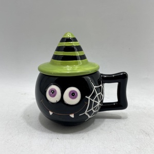搞笑海盗造型手绘陶瓷咖啡杯