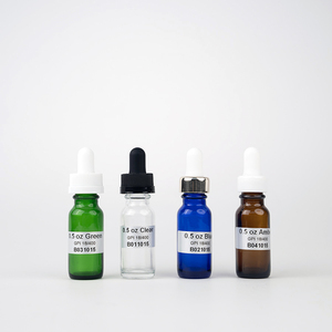 ADVANTRIO PACKAGING Best Price 0.5 oz <strong>boston</strong> Round Glass Bottles 15ml Glass Bottles with Plain Plastic Caps - Product Image 2