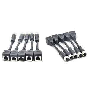 1 adet M12 8Pin RJ45 su geçirmez konnektör a-tipi kodlayıcı RJ45 dişi ağ sensörü 8 Pin a-kodlama rj45 konnektörleri - Product Image 2