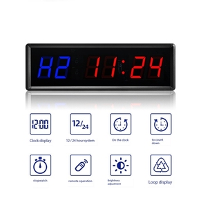 Orologi da scrivania blu blu da 1.5 pollici personalizzati a circuito a 6 cifre Timer per allenamento multifunzione conto alla rovescia per palestra metallo - Product Image 2