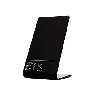 แผ่นโลหะ NFC แบบฝังสำหรับเมนูร้านอาหารแท่นวางแบบอะคริลิกพีวีซี - Product Image 1