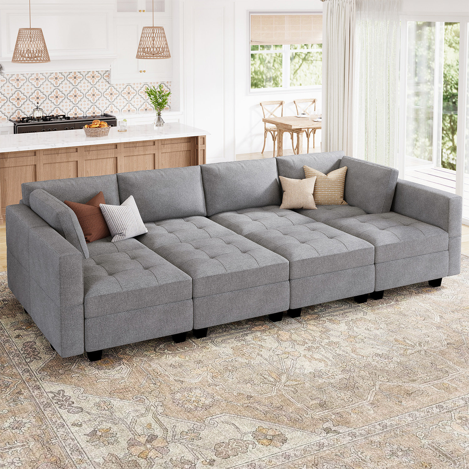 Light Gray Polyester Blend
