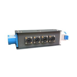 IEC60309 16A 3P <strong>Input</strong> <strong>4</strong> Channels PowerCon True1 <strong>Outputs</strong> Portable Power Distribution Distro Splitter Box