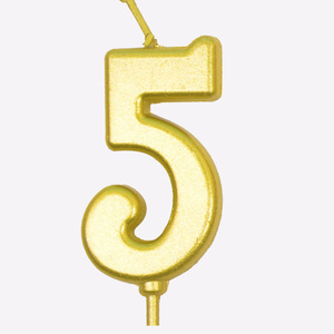 Huaming Phổ Biến Kim Loại Đầy Màu Sắc Đảng Bánh Trang Trí Số Nến Stick Handmade Paraffin Long Lanh Số Nến Sinh Nhật - Product Image 6