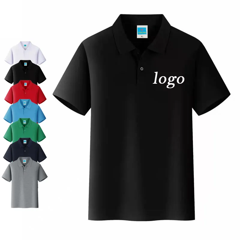 Spor erkekler Polo gömlekler Polo T shirt düz özel Polo tişörtler Polo gömlekler baskı Polyester pamuk ucuz boş kırmızı 100 kısa kollu örme