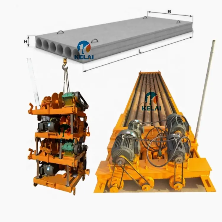 Machine à dalles de sol en béton Fabrication de panneaux de matériaux de construction Noyau creux précontraint préfabriqué pour machine à toit