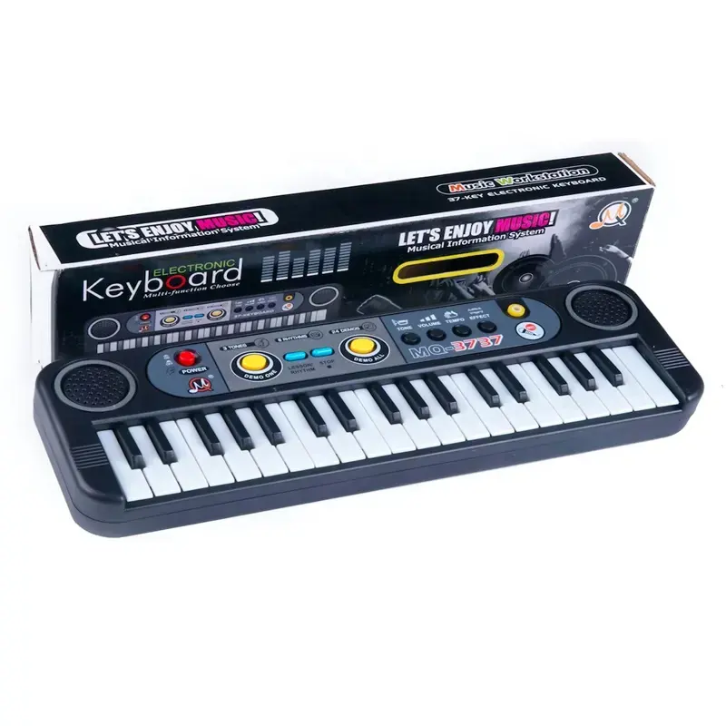 Nuevo 2023 diseño promocional 37 teclas órgano electrónico Digital multifuncional Piano teclado con micrófono para niños