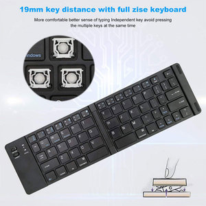 Portable Thin Lightweight Mini Wireless for Bluetooth <strong>Keyboard</strong> Two-Fold Design with Scissor Operation Compatible Multiple System - Product Image 4