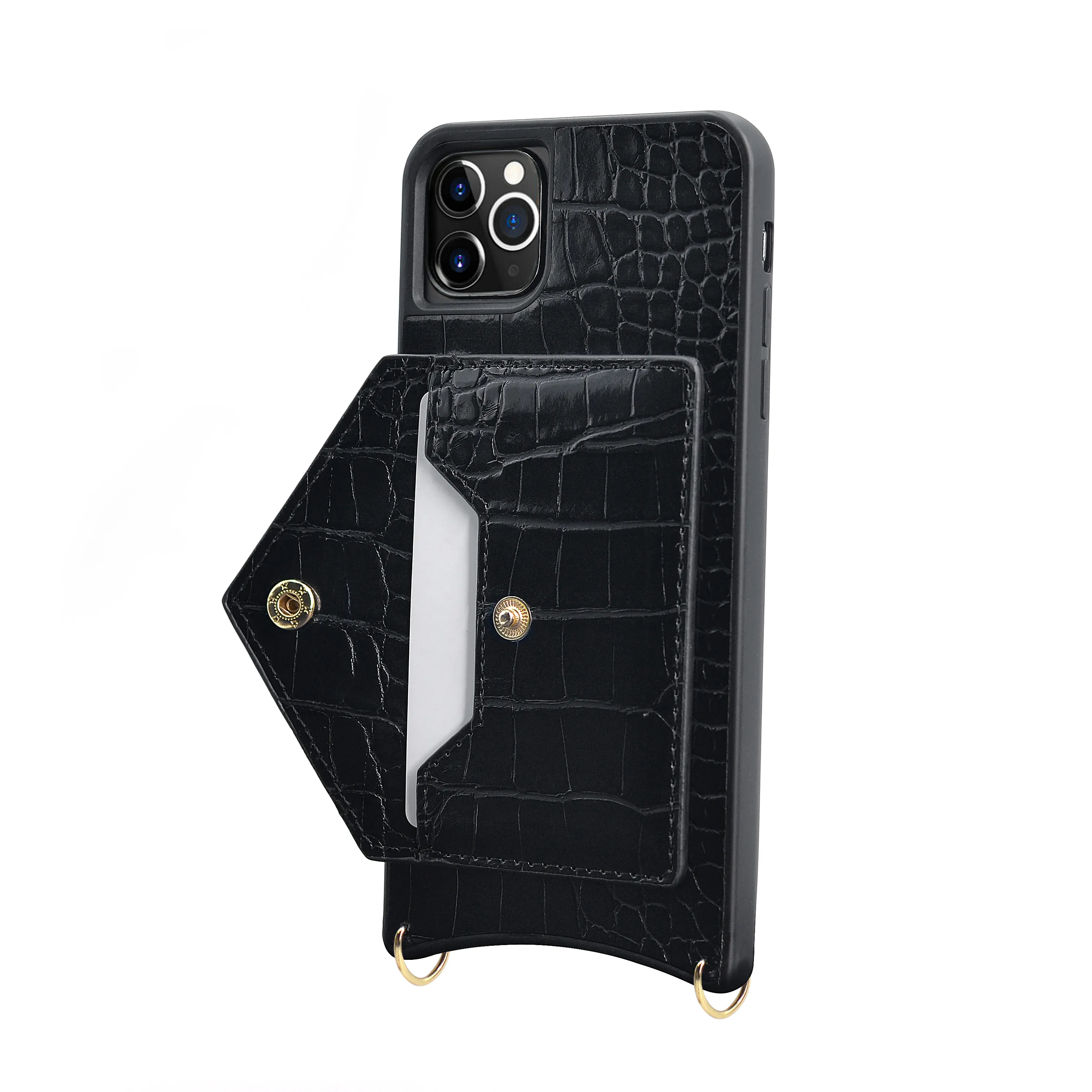 Portefeuille de Protection 360 ° pour téléphone portable, étui de luxe résistant aux chocs, porte-cartes, housse en cuir véritable, 12 pièces