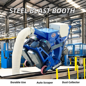 New Electric Automatic Scraper Recycling System Steel Structural Parts Sand <strong>Blast</strong> Room <strong>Big</strong> Shot <strong>Blast</strong> Booth for Surface Cleaning - Product Image 2