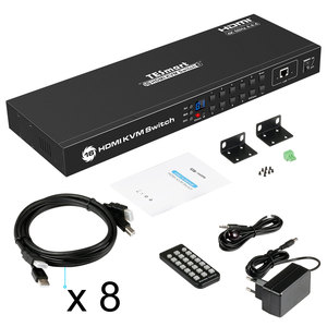 TESmart KVM מתג 16 יציאת USB 2.0 4k 60hz <span class=keywords><strong>HDMI</strong></span> KVM Switcher תמיכה 16 PC מחשב KVM מתגי