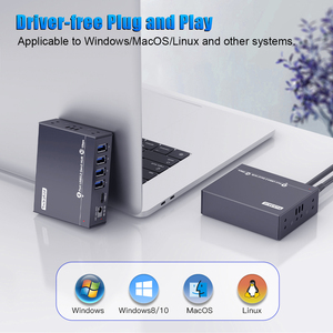 Industrial 4-Port USB 3.2 Gen2 Hub 10Gbps, Type-C Uplink, 12-24V <strong>Input</strong>, Metal Housing - A-4U32M1 - Product Image 4