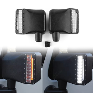 Nắp gương chiếu hậu phía sau xe hơi có tín hiệu rẽ cho xe <span class=keywords><strong>Jeep</strong></span> <span class=keywords><strong>Wrangler</strong></span> JK jku 2007 2018 vỏ gương chiếu hậu - Product Image 1