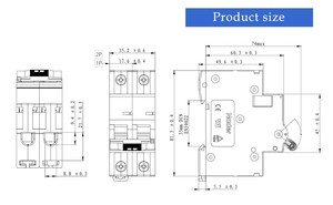 Nader NDB2Z 63 UL mcb en iyi marka devre kesici minyatür devre kesici 1p 2p 1-63A - Product Image 4