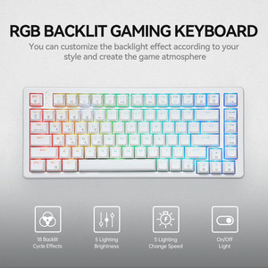Hexgears Y2 Hot Swap RGB retroiluminado Bluetooth Wireless Gamer Keyboard PBT Keycap Red Switch Gaming Teclado mecánico para escritorio - Product Image 3