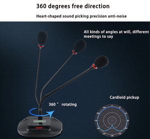 Set di microfono per conferenza Wireless professionale Karaoke palmare a collo di Gooseneck da uno a quattro per uso di rete Video - Product Image 5