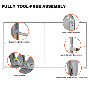 Admax 10x8ft Aluminum/PVC Frame Advertising Foldable Tool-free LED SEG <strong>Light</strong> <strong>Box</strong> Fabric <strong>Light</strong> Display Backdrop <strong>for</strong> Trade Show - Product Image 5