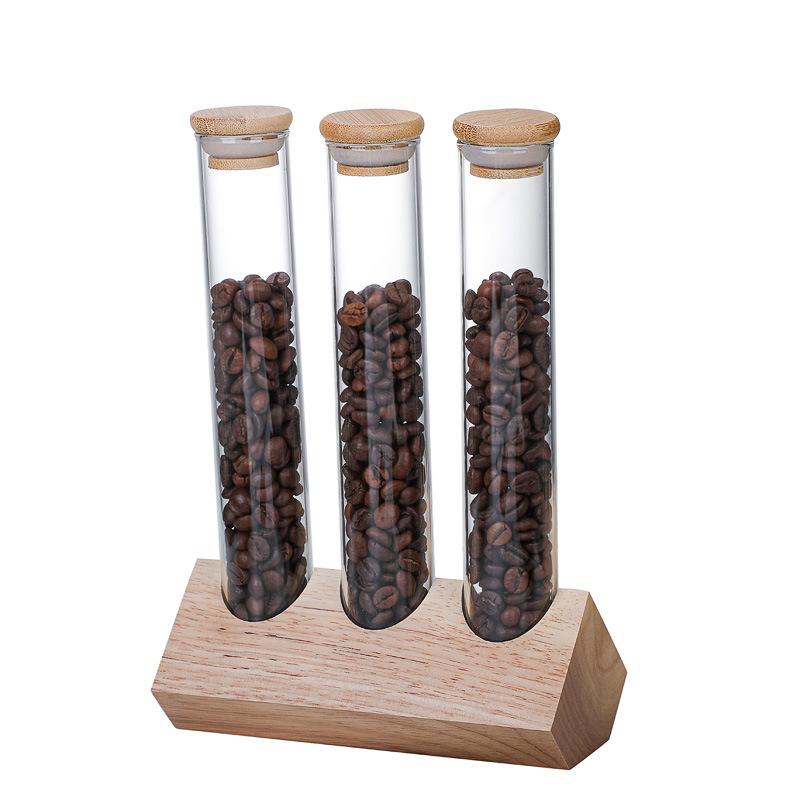 3 tubes + support en bois