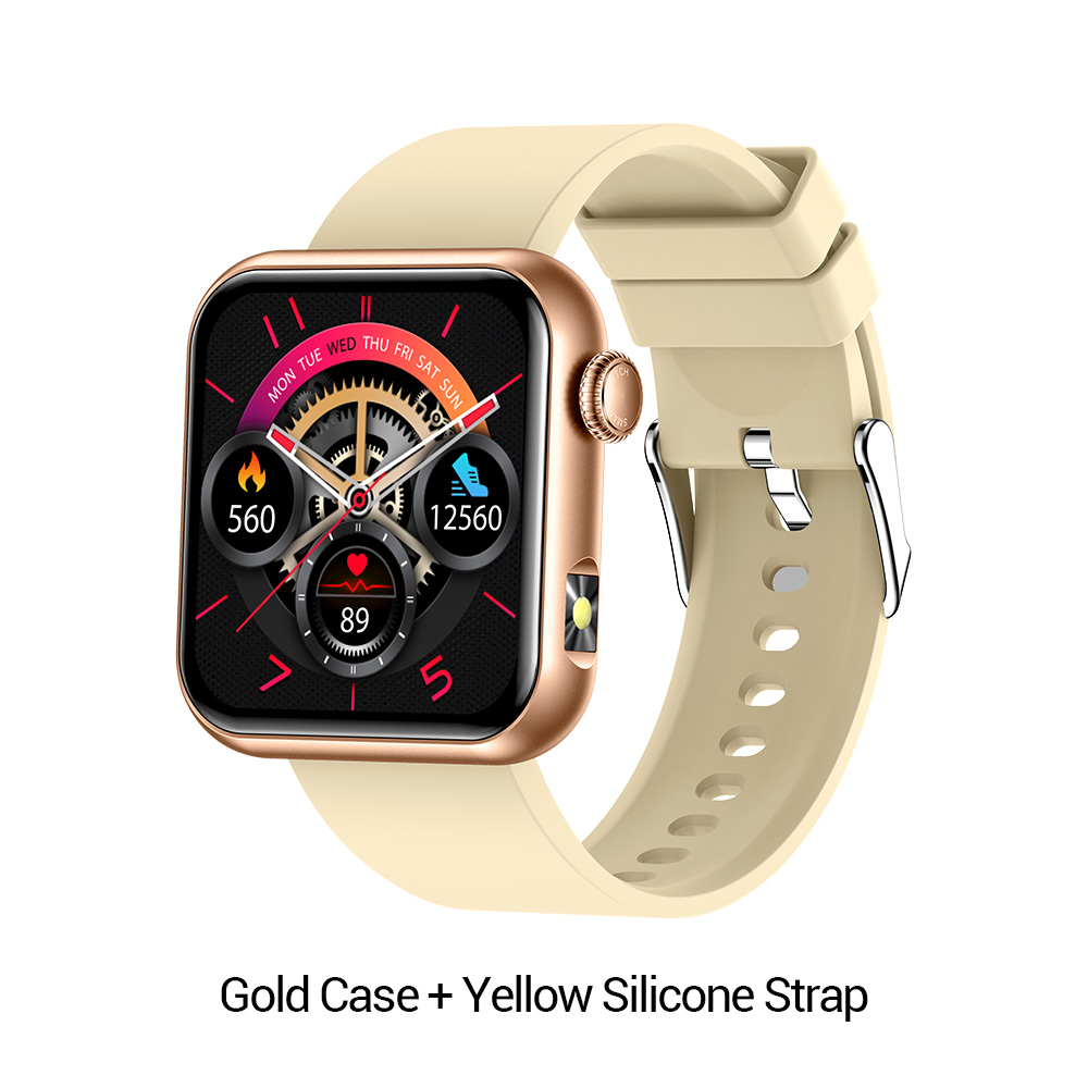 Gold Case + Yellow Silicone Strap